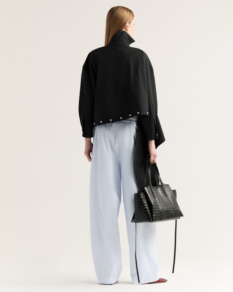 Calça Odette Listrado Azul e Branco