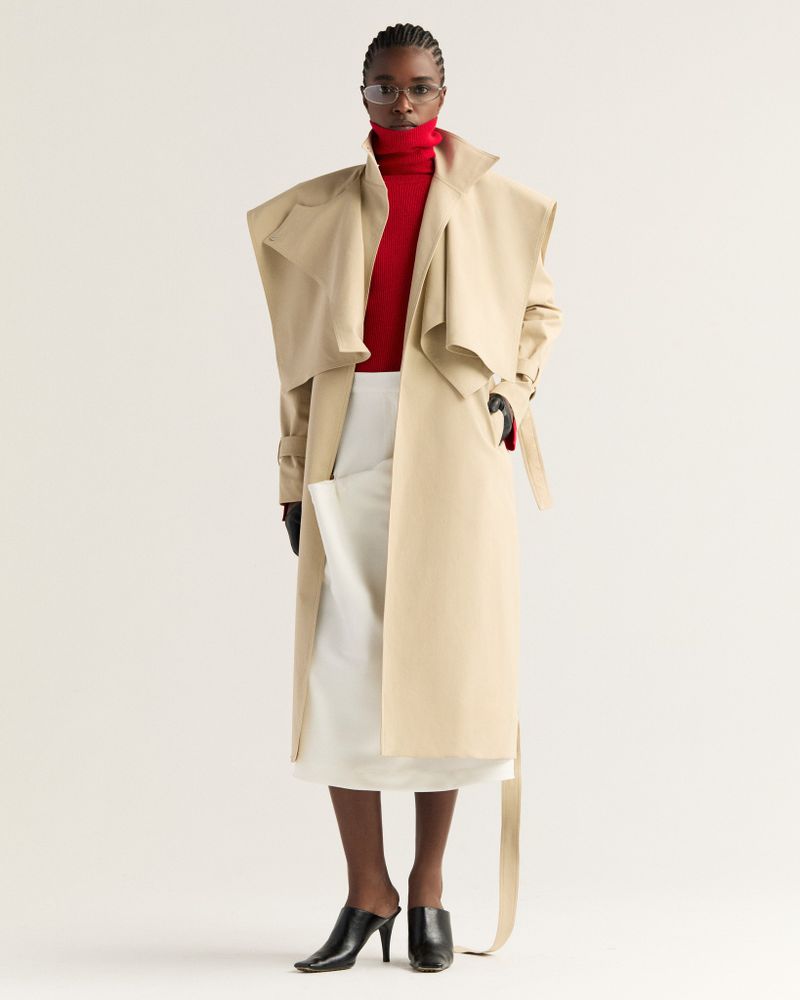 Trench Coat Jaspe Bege
