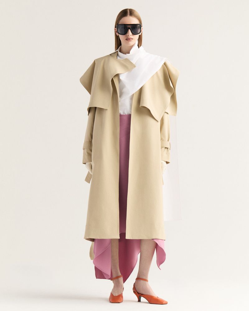 Trench Coat Jaspe Bege