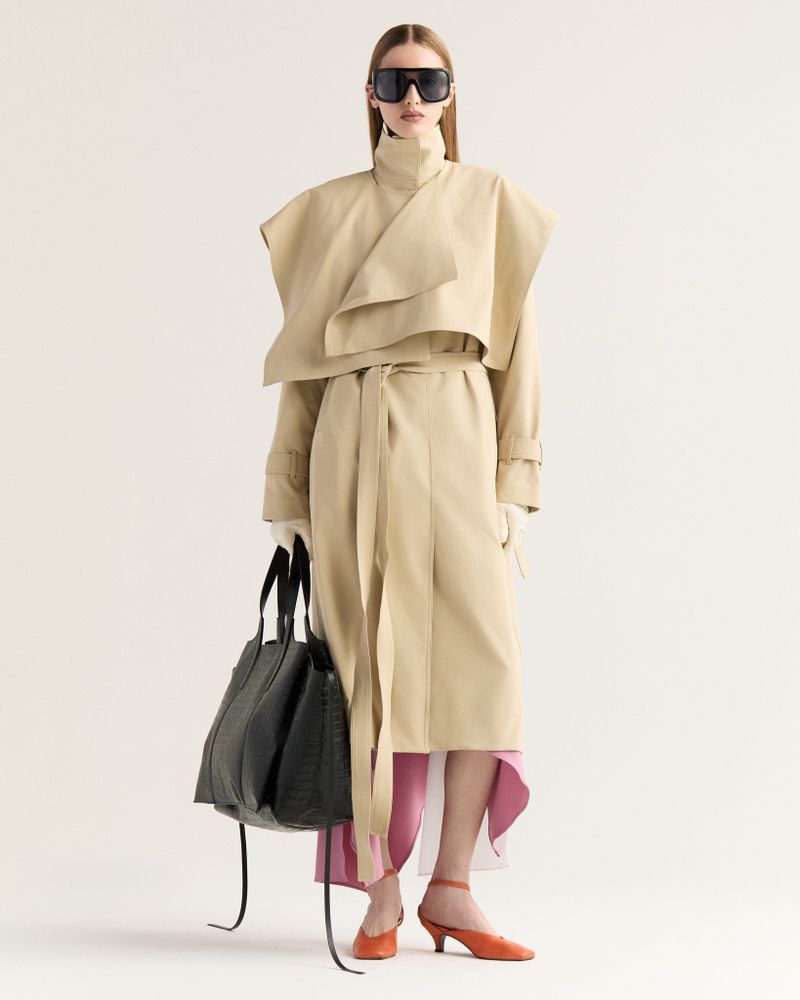 Trench Coat Jaspe Bege