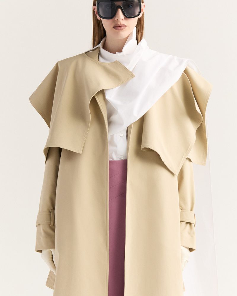 Trench Coat Jaspe Bege