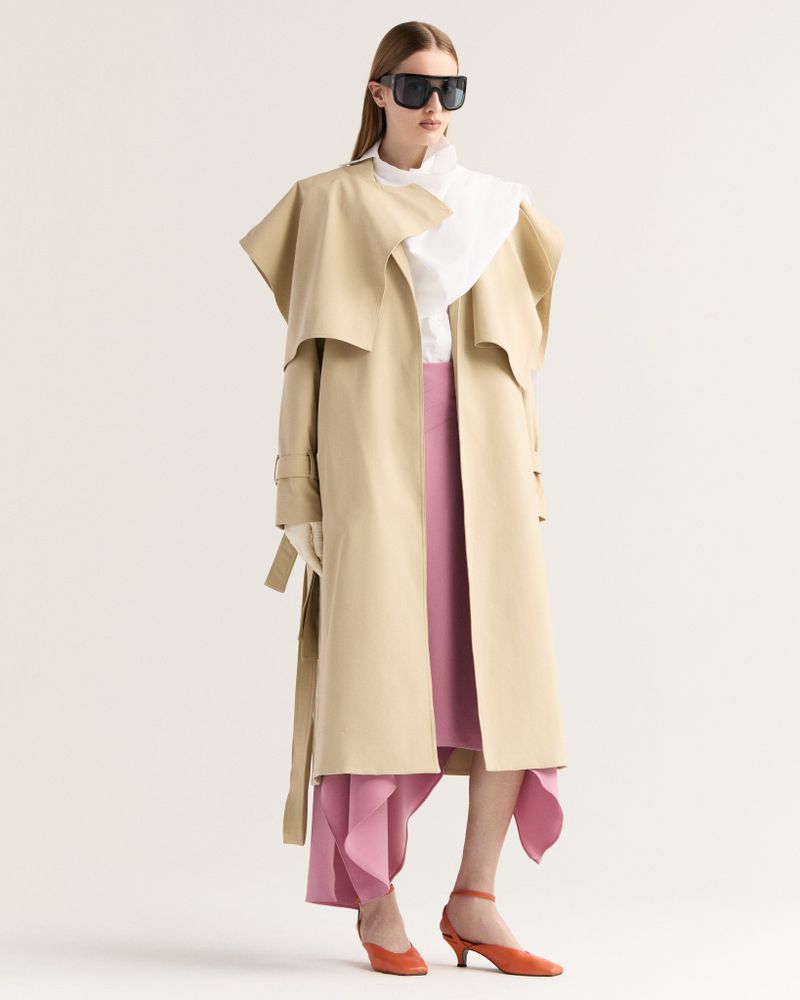 Trench Coat Jaspe Bege