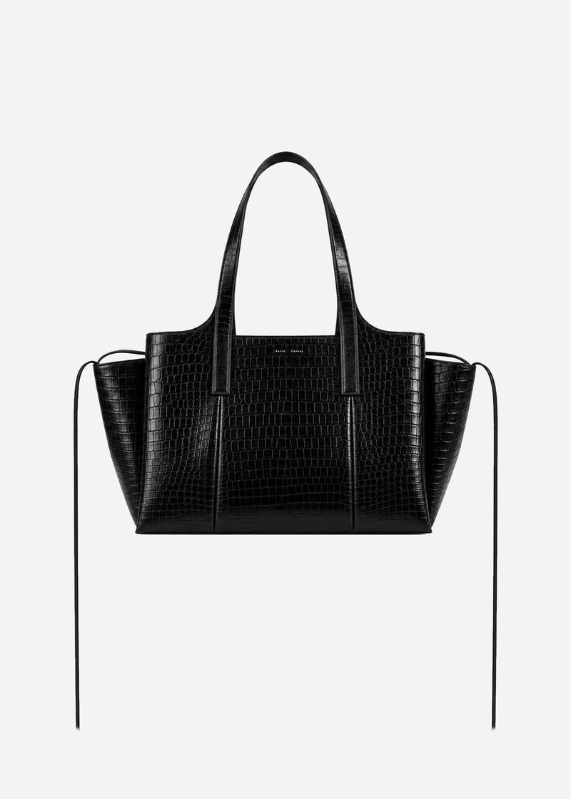 Bolsa Olímpia Croco Grande Preta