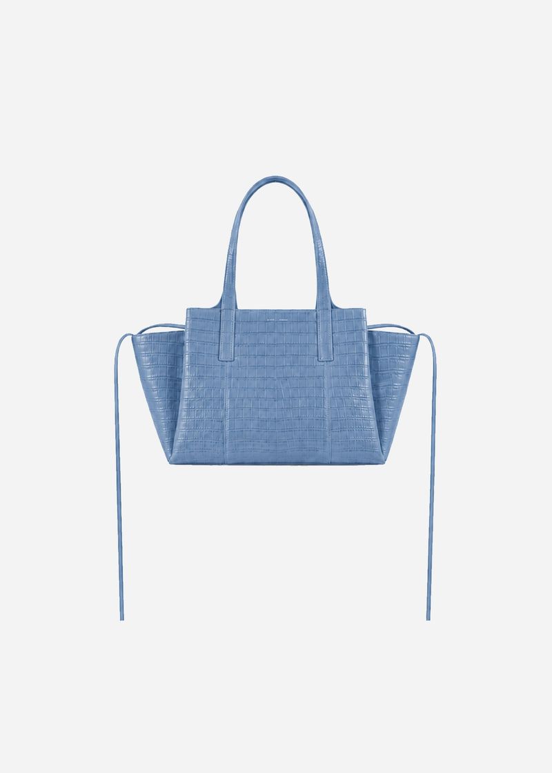 Bolsa Olímpia Croco Pequena Azul Clara