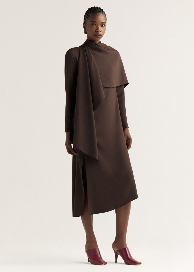 Vestido Noberta Marrom
