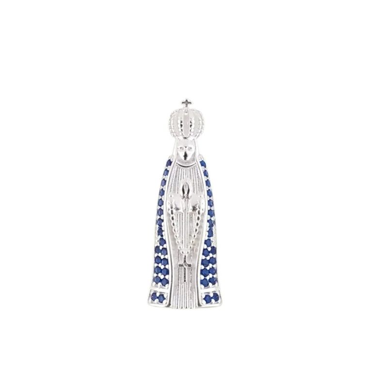 Pingente Prata Nossa Senhora Aparecida Zircônia 516079