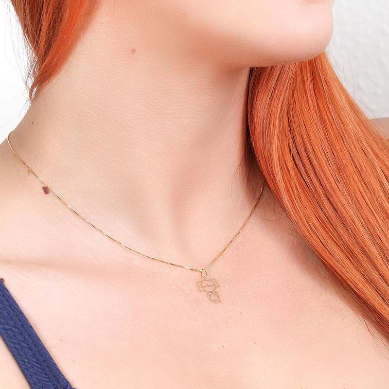 Pingente Ouro 18K Menina Vazado 503696