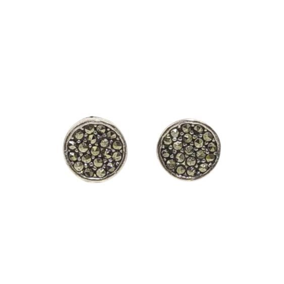 Brinco Prata Redondo Marcassita 114882