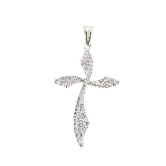 Pingente Prata Cruz Zircônia 516088