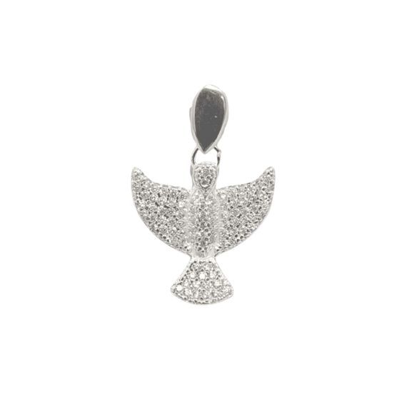 Pingente Prata Espírito Santo Zircônia 516032