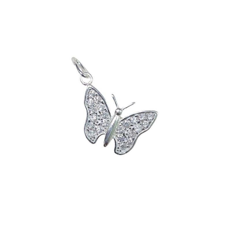 Pingente Prata Borboleta Zircônia 516731