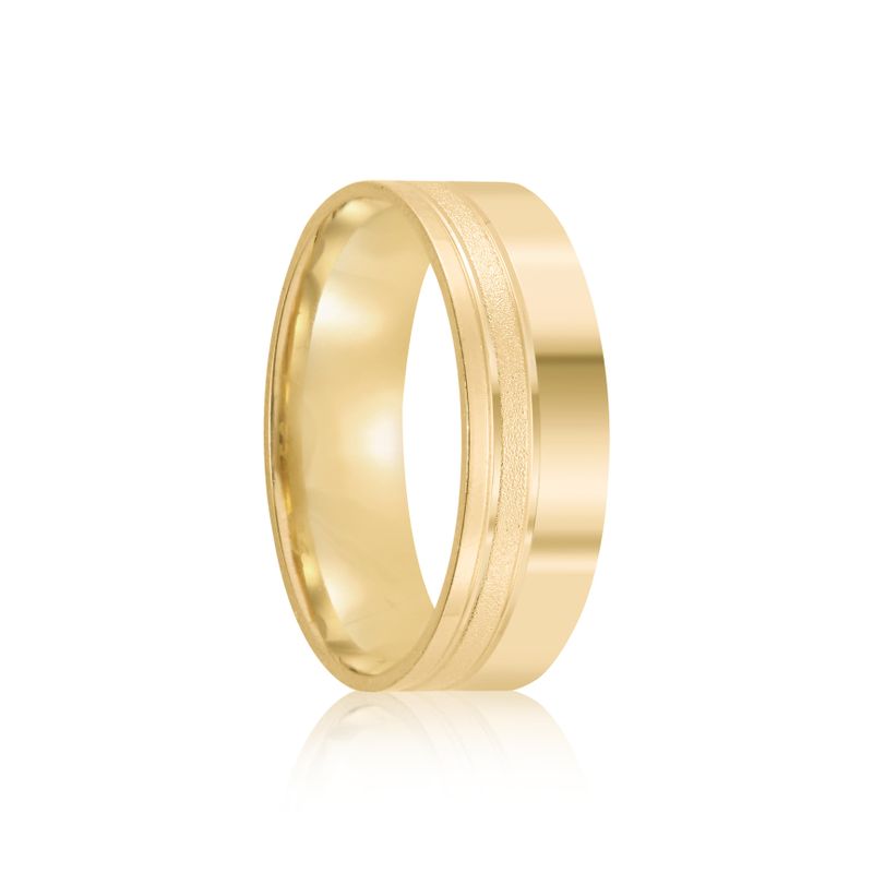 Par Aliança Ouro 18k Reta 6mm Diamante 1,5pts (801963/1964)