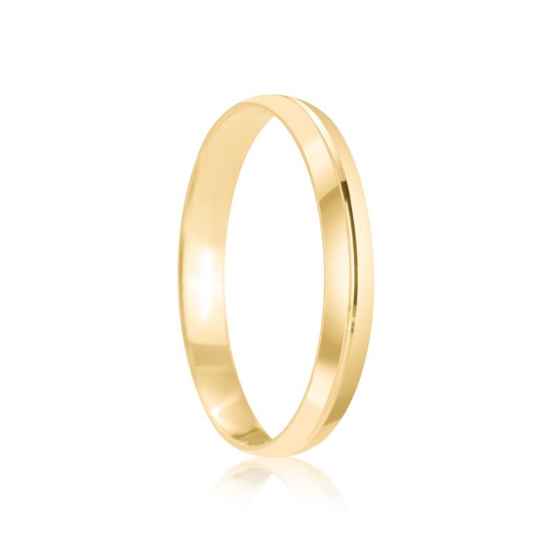 Par Aliança Ouro 18k Abaulada 3mm (801867)