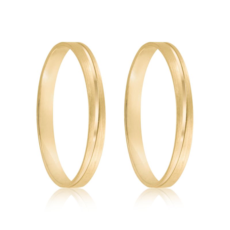 Par Aliança Ouro 18k Reta  2,3mm (802039)