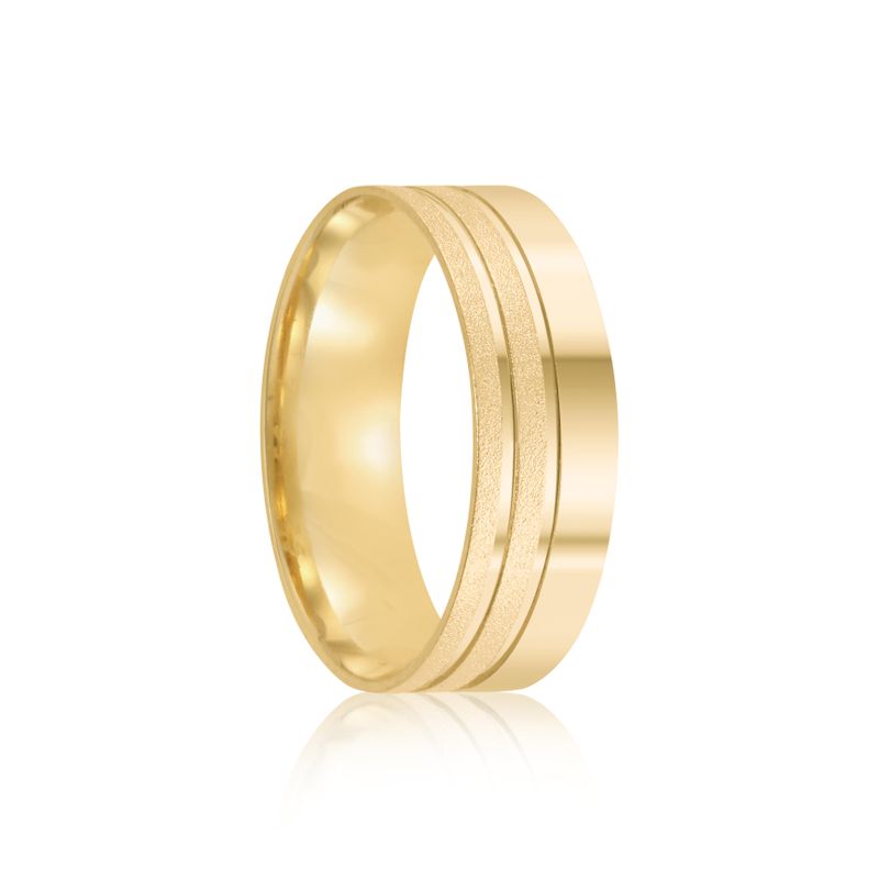 Par Aliança Ouro 18k Reta 6mm Diamante 1pts (802020/2021)