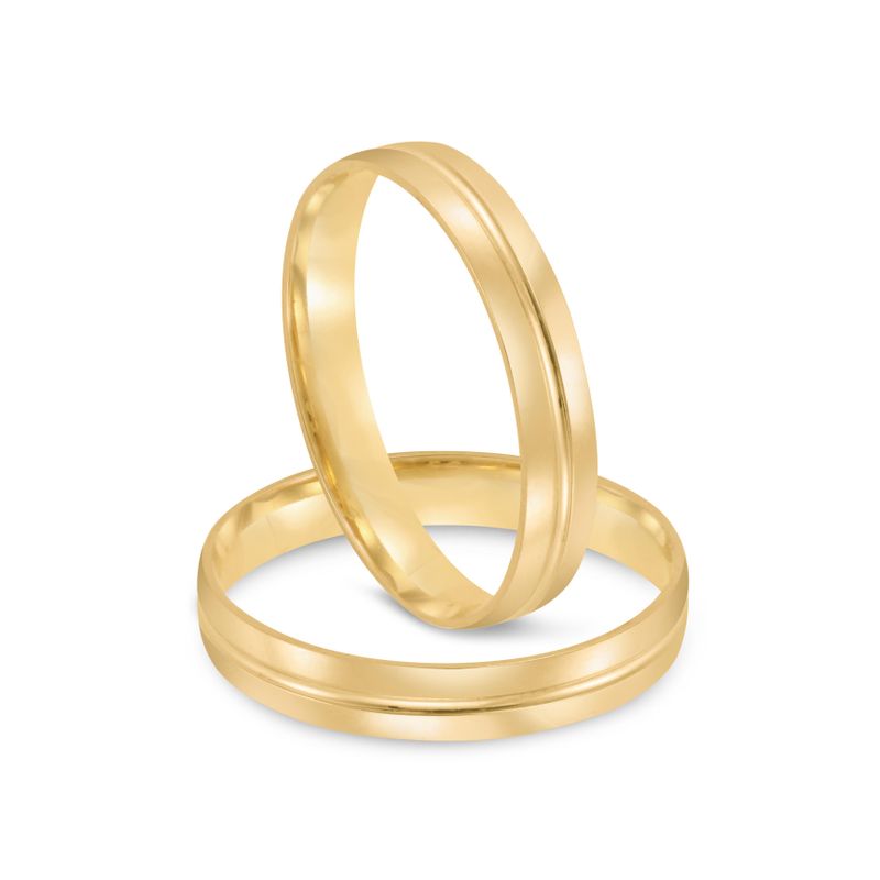 Par Aliança Ouro 18k Abaulada  3mm (801990)