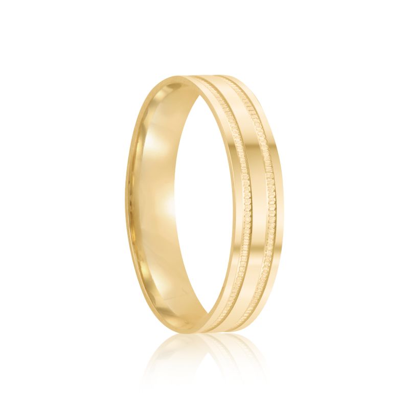 Par Aliança Ouro 18k Reta 4mm (801987)