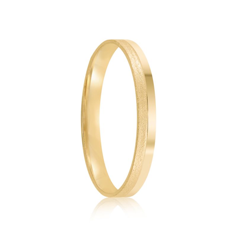 Par Aliança Ouro 18k Reta 2,3mm Diamante 1pts (802028/2029)