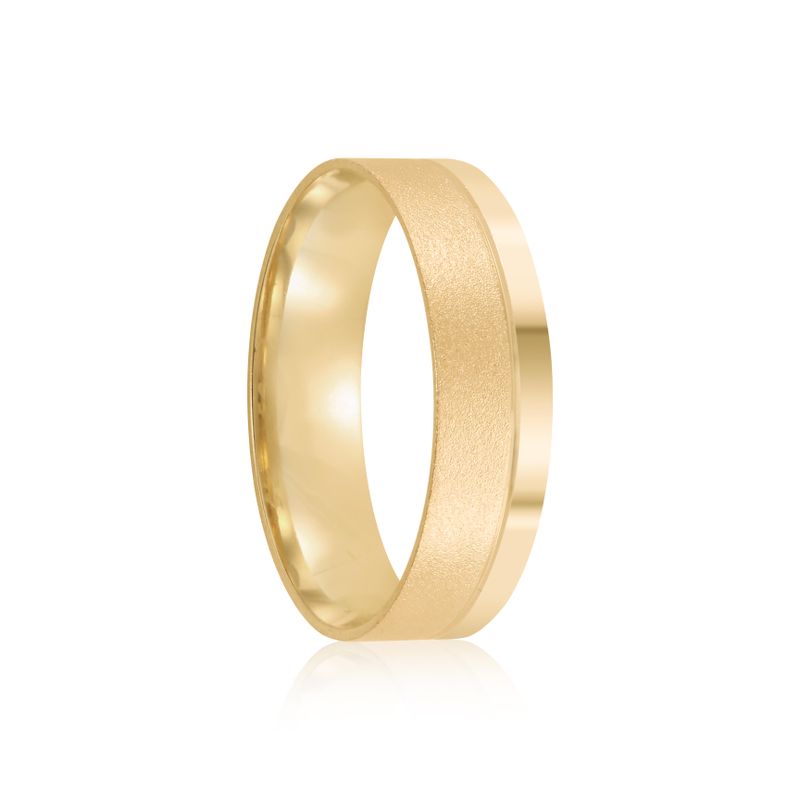 Par Aliança Ouro 18k Reta 5mm Diamante 1pts (802010/2011)