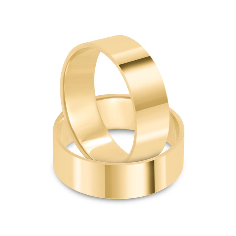 Par Aliança Ouro 18k Reta 6mm (800580)