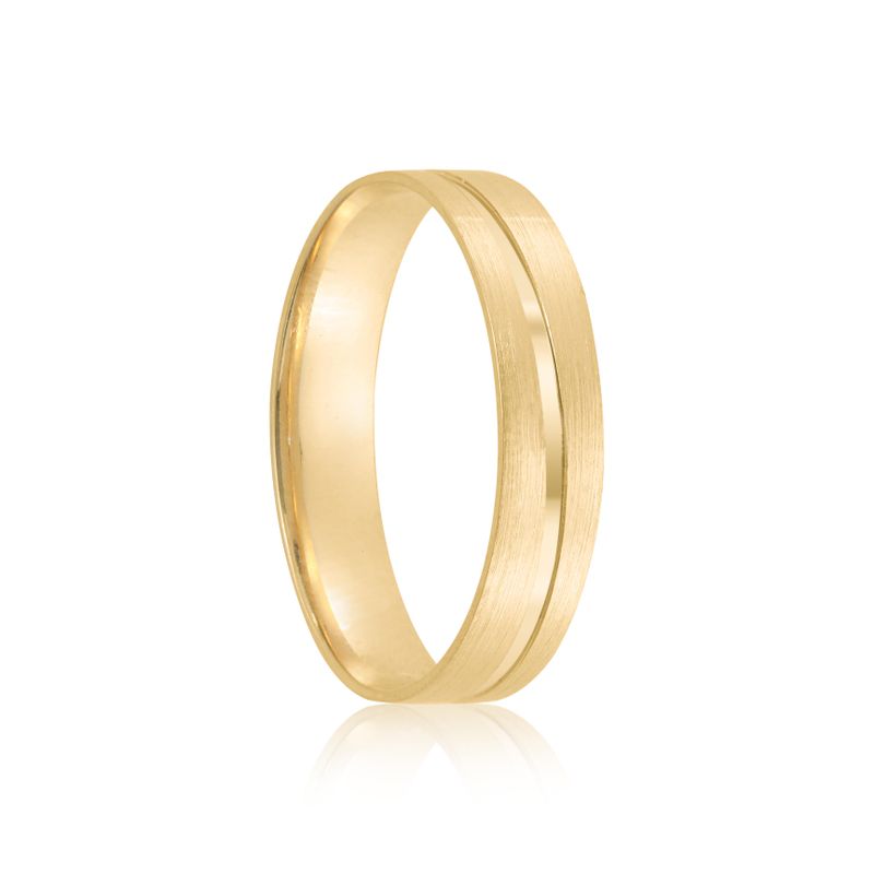 Par Aliança Ouro 18k Reta 4mm Diamante 1,5pts (802040/2041)