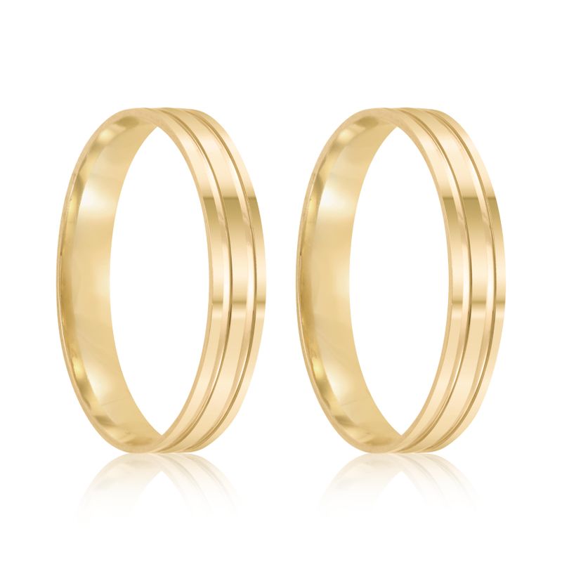 Par Aliança Ouro 18k Reta 3,2mm (801997)