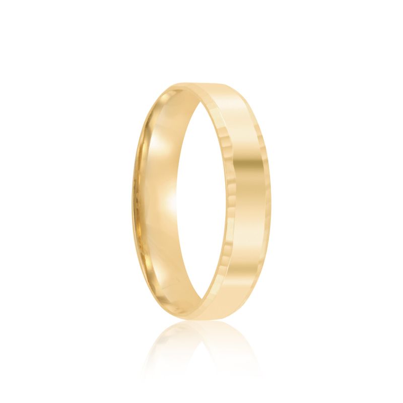 Par Aliança Ouro 18k Reta 4mm (801934)