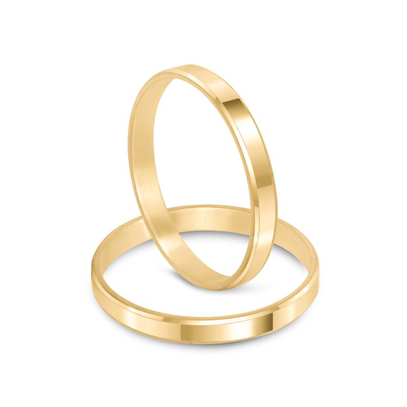 Par Aliança Ouro 18k Reta 2,5mm (800049)