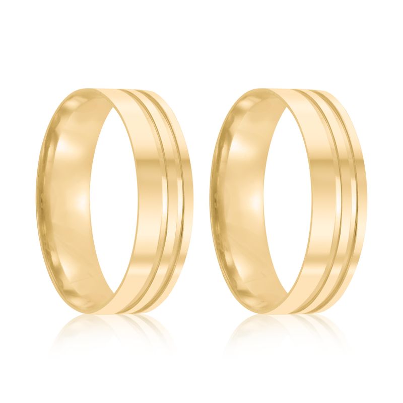 Par Aliança Ouro 18k Reta 5mm (801931)