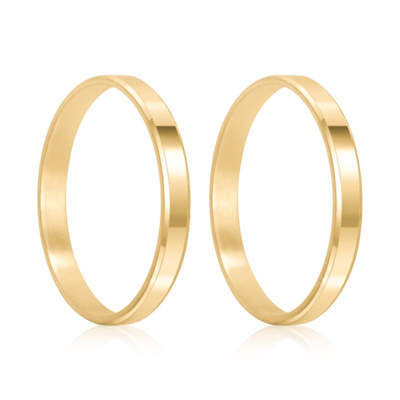 Par Aliança Ouro 18k Reta 2,5mm (800049)