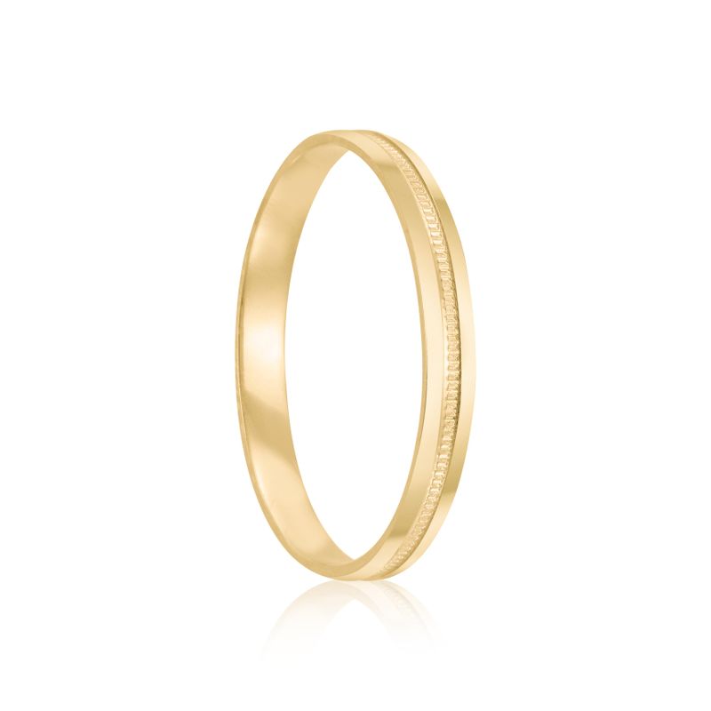 Par Aliança Ouro 18k Abaulada 2,7mm (801978)