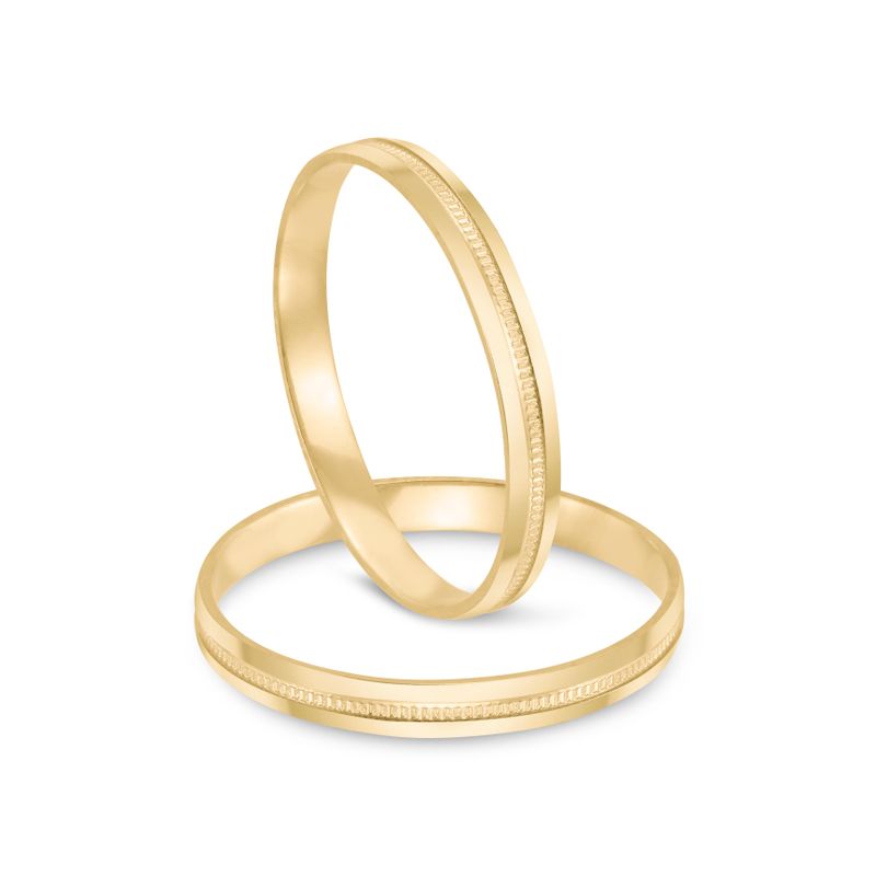 Par Aliança Ouro 18k Abaulada 2,7mm (801978)