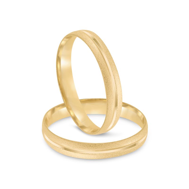 Par Aliança Ouro 18k Abaulada 3,2mm (801986)
