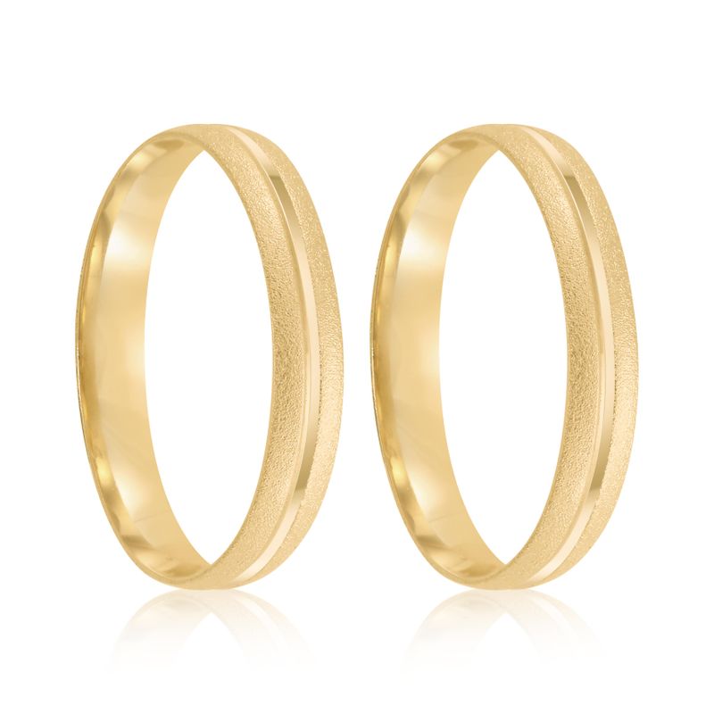 Par Aliança Ouro 18k Abaulada 3,2mm (801986)