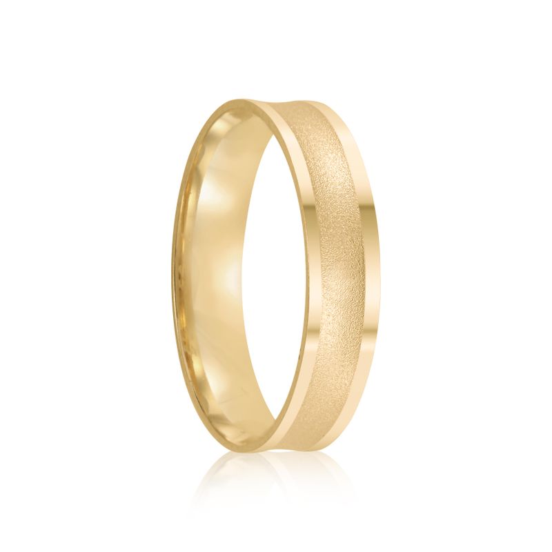 Par Aliança Ouro 18k Côncava 4mm Rubi de 1pts (802033/032)