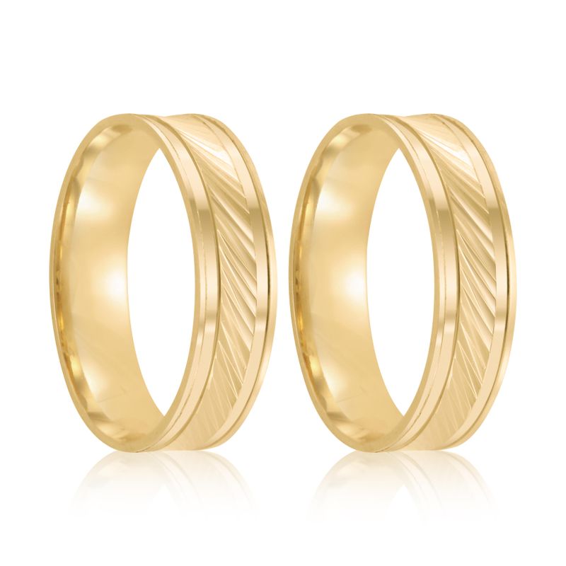 Par Aliança Ouro 18k Reta 5mm (801937)