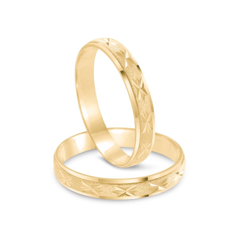 Par Aliança Ouro 18k Reta 3mm (801870)