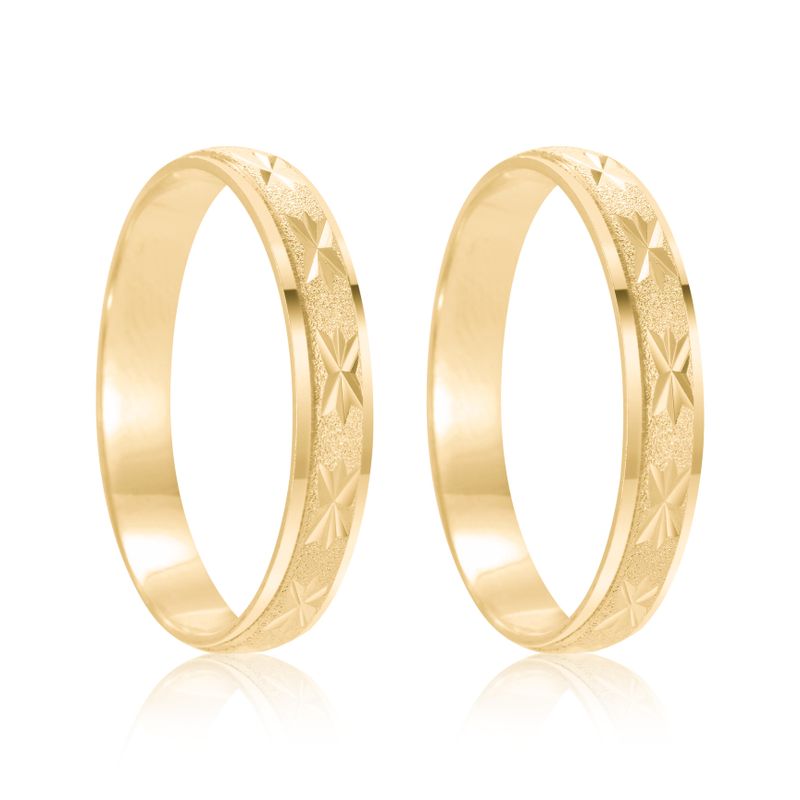 Par Aliança Ouro 18k Reta 3mm (801870)