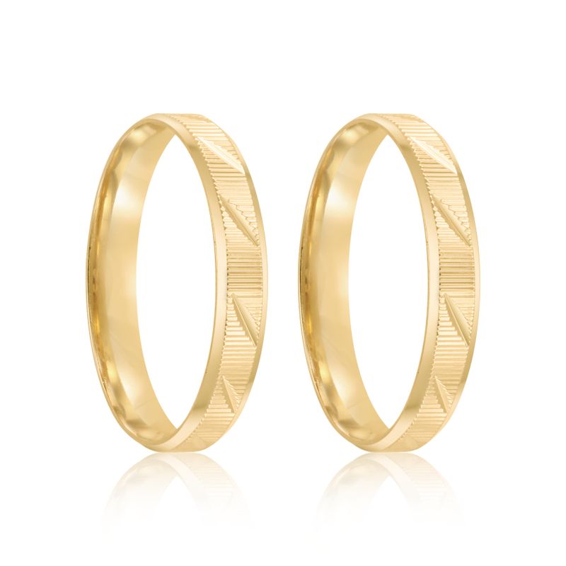 Par Aliança Ouro 18k Reta 3,2mm ( 801991)