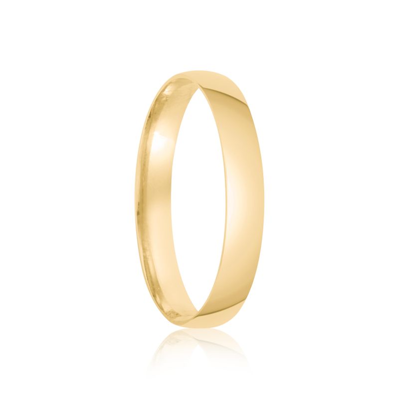 Par Aliança Ouro 18k Abaulado 3,2mm Diamante 0,5pts (801818/1819)