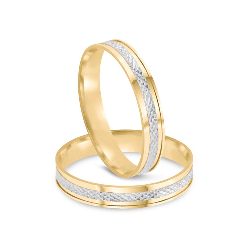 Par Aliança Ouro 18k Reta 3mm (801932)