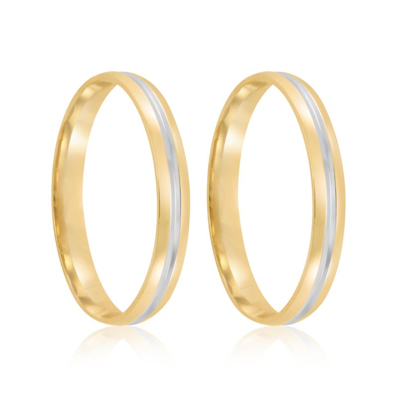 Par Aliança Ouro 18k Abaulada 2,7mm (802005)