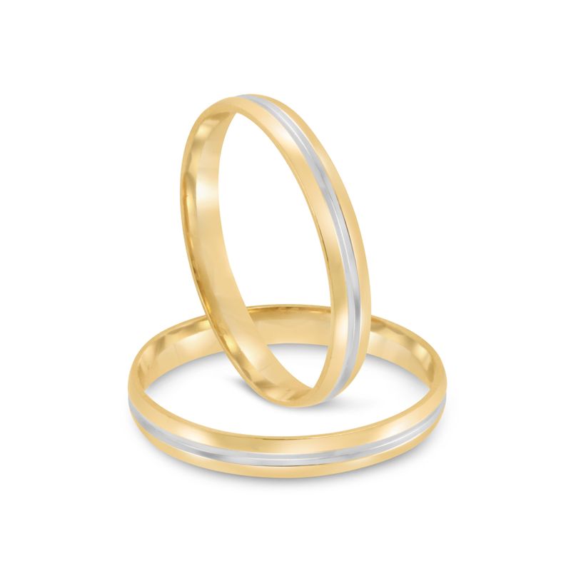 Par Aliança Ouro 18k Abaulada 2,7mm (802005)