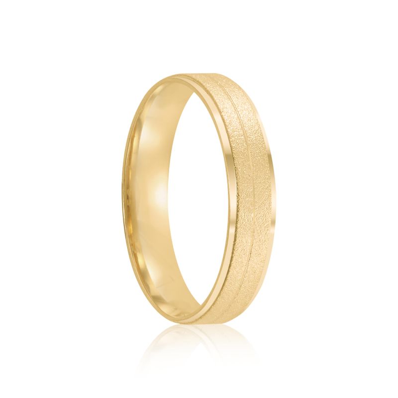 Par Aliança Ouro 18k Reta 4mm (802014/2015)
