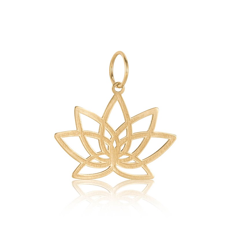 Pingente Ouro 18k Flor de Lotus