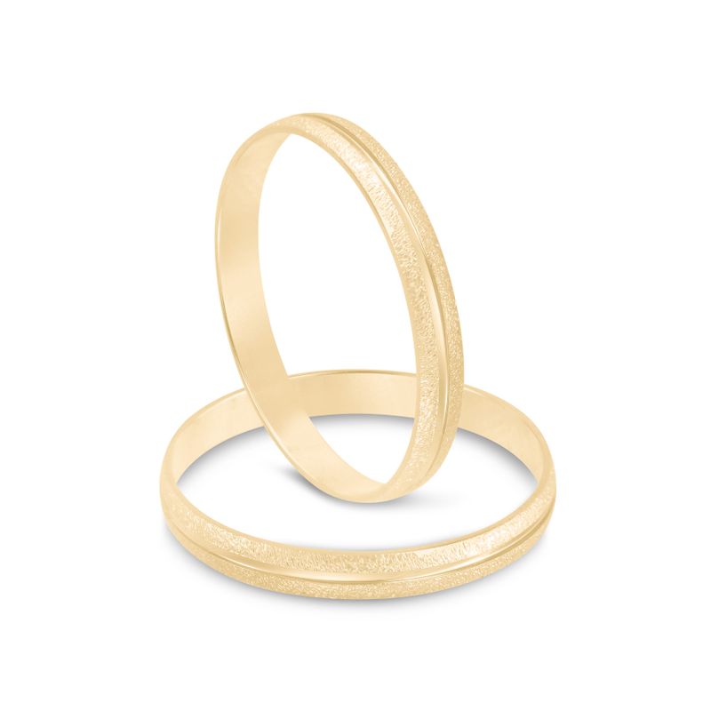 Par Aliança Ouro 18k Abaulada 2,5mm (802065)
