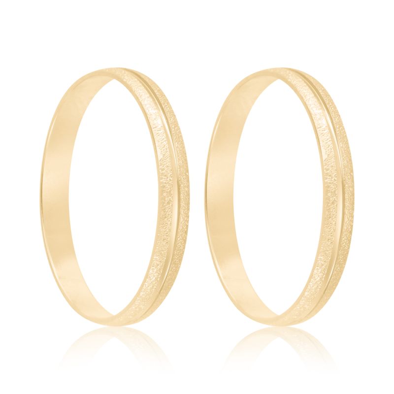 Par Aliança Ouro 18k Abaulada 2,5mm (802065)