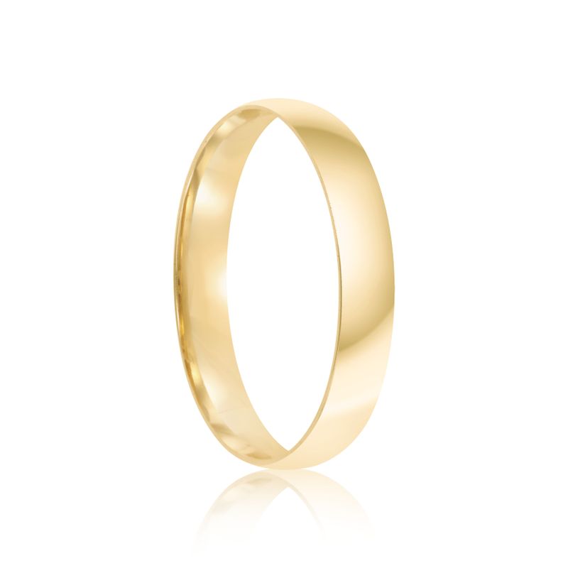 Par Aliança Ouro 18k Abaulada Semi Anatômica 3,2mm Diamante 1pts (801821/1820)