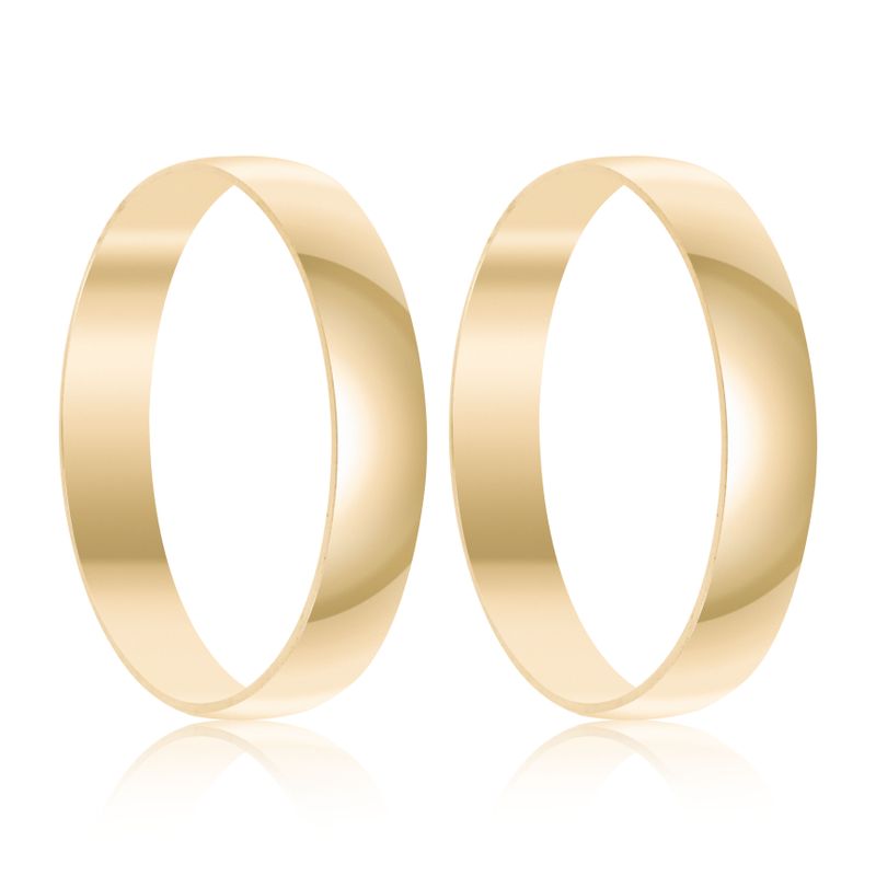 Par Aliança Ouro 18k abaulada 3mm (800806)