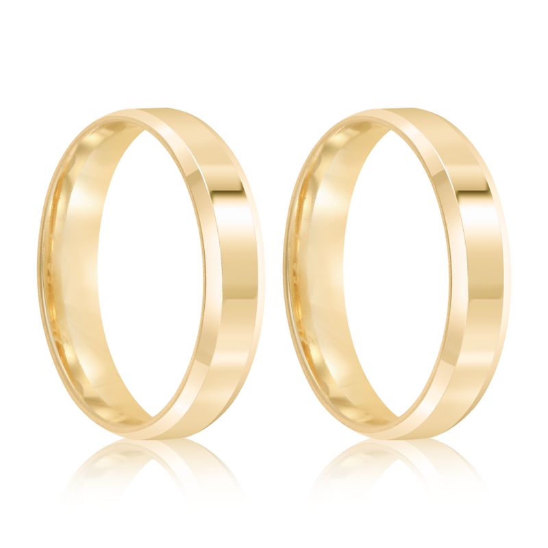 Par Aliança Ouro 18k Reta 4mm (800058)